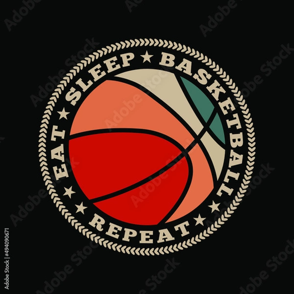 Obraz Basketball Typography High-Quality T-shirt Design Template, Sticker, Jersey, Logo