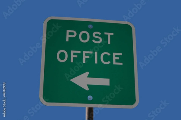 Fototapeta post office sign