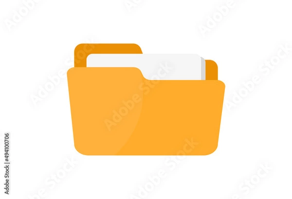 Fototapeta white background, orange, phone, laptop, pc, paper, directory, symbol, flat, interface, white, sign, office, concept, design, computer, isolated, storage, archive, organize, illustration, web, folder,