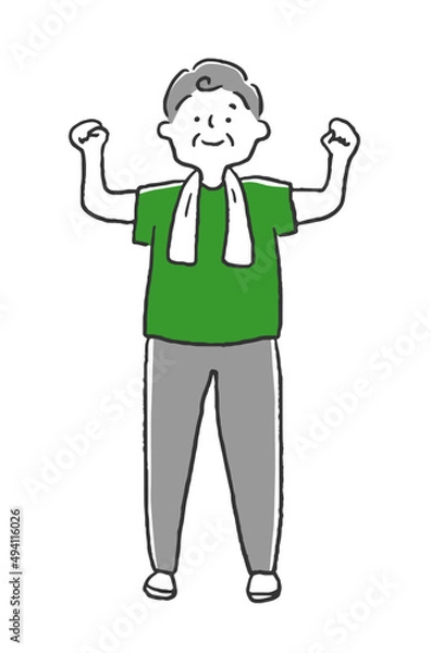 Obraz 元気なシニア男性