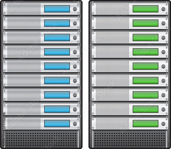 Obraz Servers in installed in rack