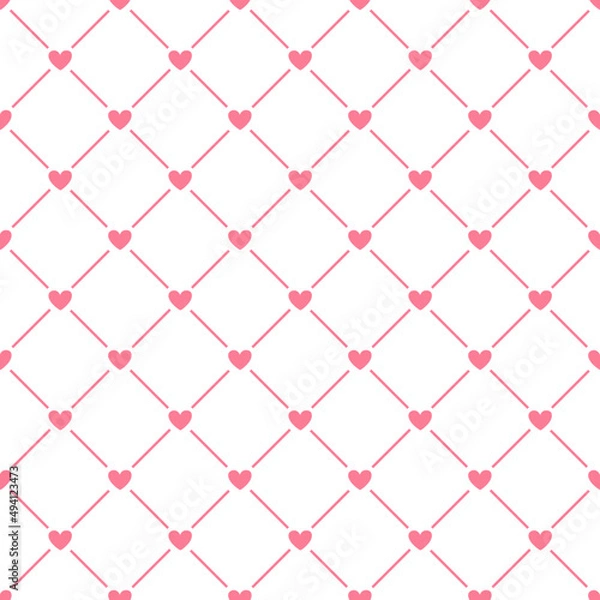 Fototapeta seamless pattern with hearts