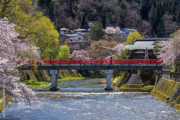 Fototapeta 飛騨高山 春の中橋