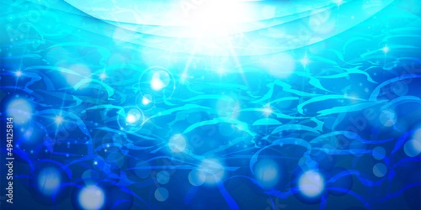 Fototapeta 海　海底　水面　背景