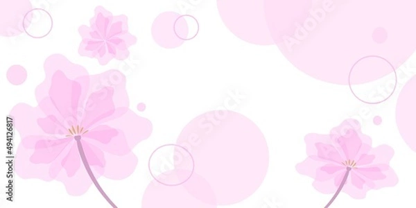 Fototapeta Abstract art background vector. Luxury minimalist style wallpaper with flowers, organic shapes, Vector background for banners, posters, Web and packaging.