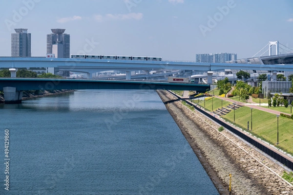 Fototapeta 東雲運河とレインボーブリッジ