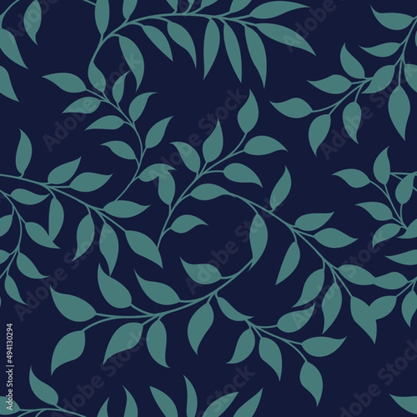 Fototapeta seamless pattern with leaves