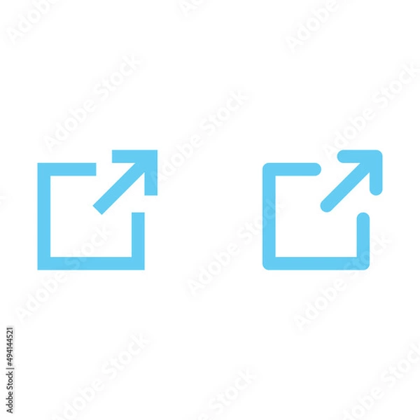 Obraz External link blue vector icon