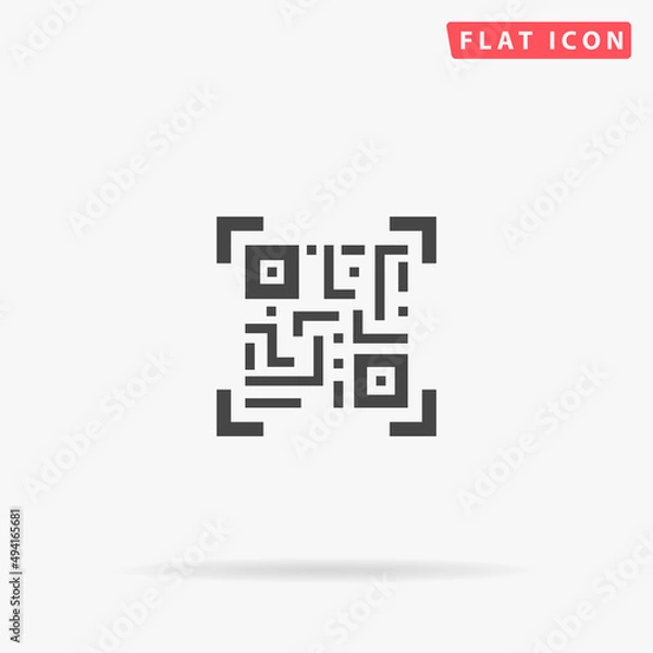 Obraz QR reader flat vector icon
