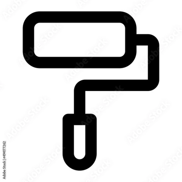 Fototapeta roller paint line icon