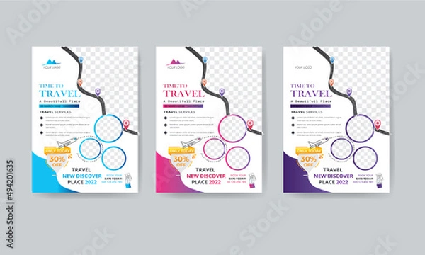 Obraz Travel flyer template design