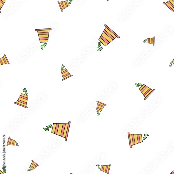 Obraz Environmental emissions. Seamless pattern of ecological icons