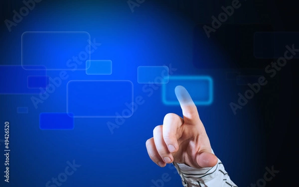 Fototapeta Futuristic touch screen display