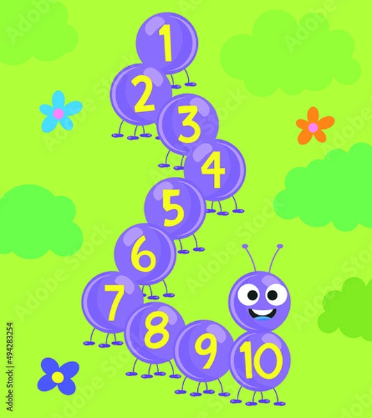 Obraz Poster on numbers for children