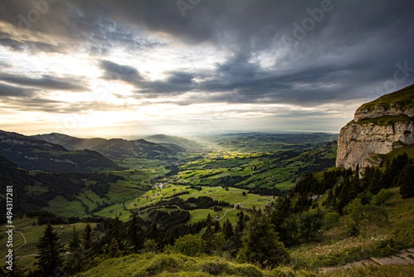 Obraz Abend im Appenzellerland