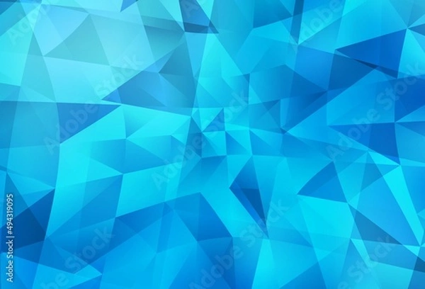 Fototapeta Light BLUE vector abstract polygonal background.