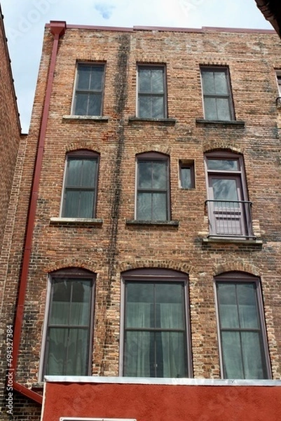 Obraz Old Brick Building with Windows