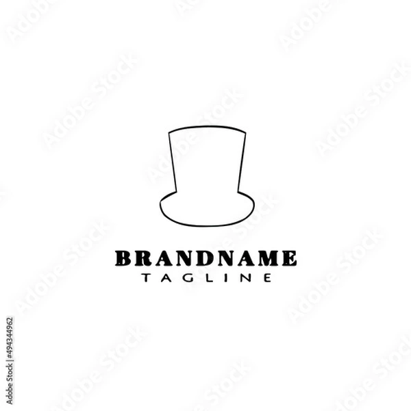Obraz hat logo cartoon icon design template black simple vector illustration
