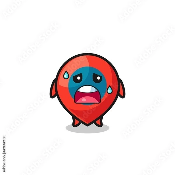 Fototapeta the fatigue cartoon of location symbol
