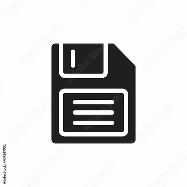 Obraz Save icon vector. Save flat style isolated on a white background - stock vector.	