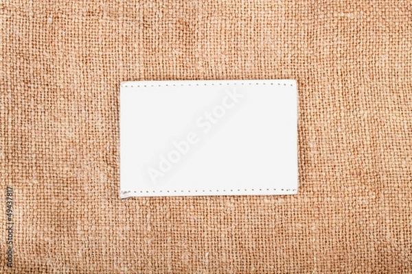Obraz Background texture vintage burlap with label