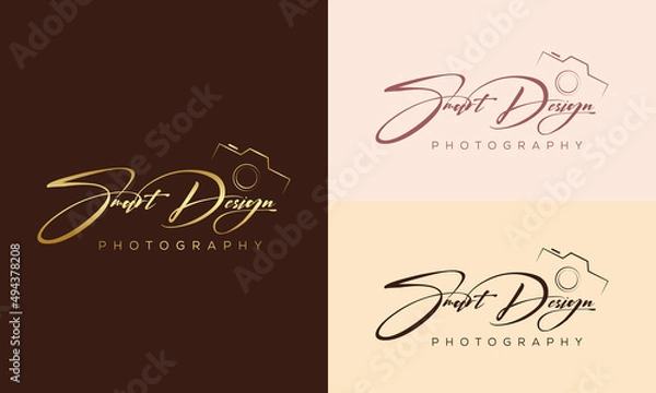 Fototapeta Camera photography logo icon vector template