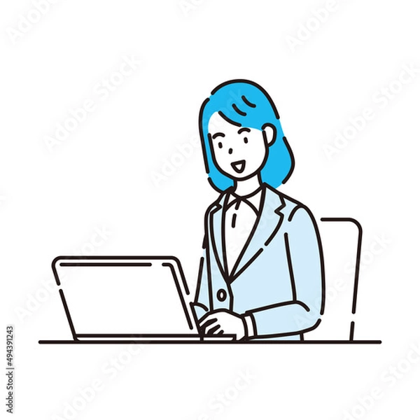 Fototapeta 線画人物