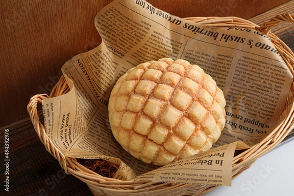 Obraz かごに入ったメロンパン