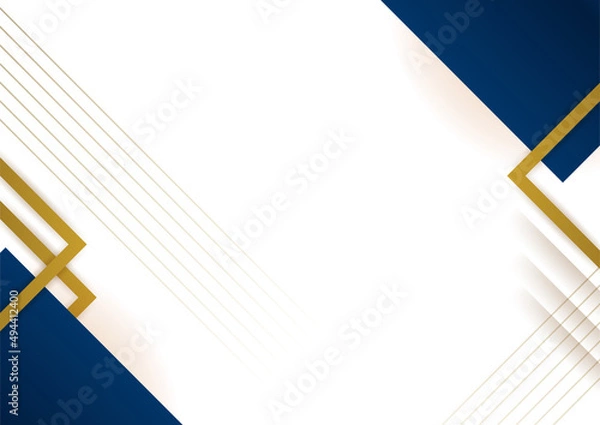 Obraz Abstract blue and gold presentation background design