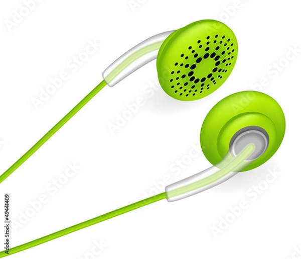 Obraz Green headphones
