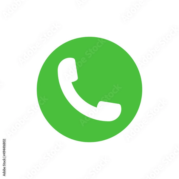 Obraz Accept phone call green icon