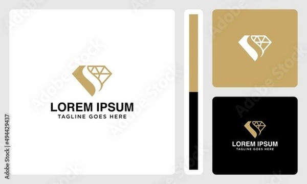 Obraz diamond logo initials S