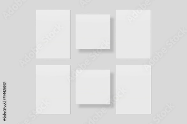 Fototapeta Blank paper for mockup. 3D Render.	