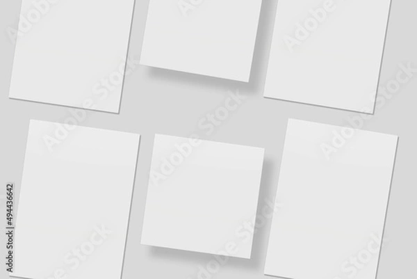 Fototapeta Blank paper for mockup. 3D Render.	