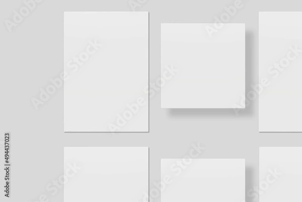 Obraz Blank paper for mockup. 3D Render.	