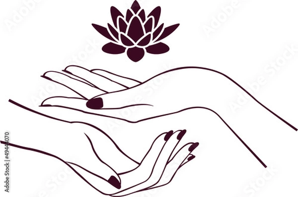 Obraz Hands with lotus