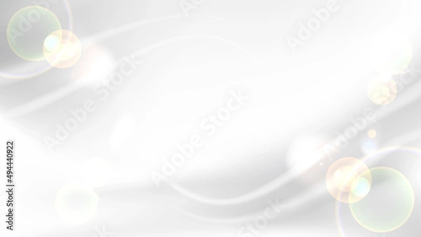 Obraz 抽象的な流線形の優しいそよ風と光、ホワイト系の背景画像