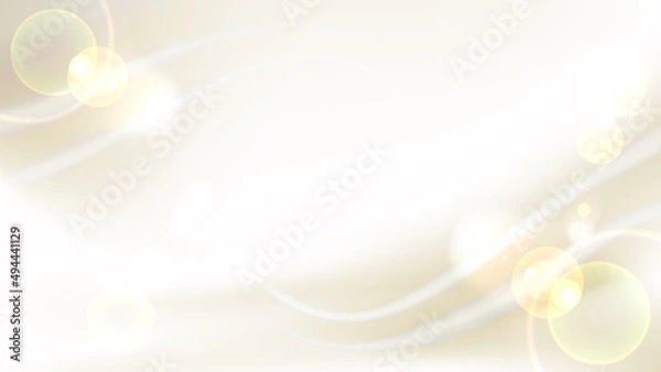 Fototapeta 抽象的な流線形の優しいそよ風と光、ゴールド系の背景画像