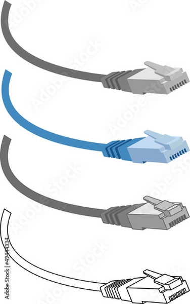 Fototapeta Cable rj45, Patch Cord Cable