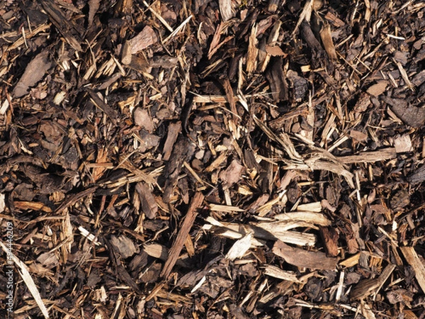 Fototapeta Backdrop with texture of bark mulch