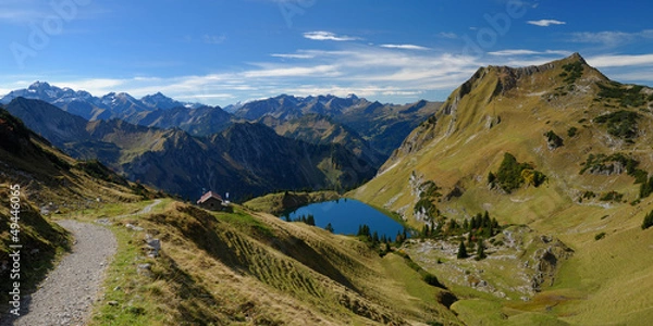 Obraz Seealpe niedaleko Oberstdorfu w Allgäu