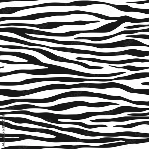Obraz zebra pattern vector seamless print, trendy modern pattern.