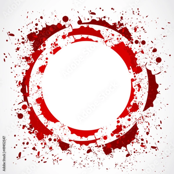 Obraz grunge red splash circle