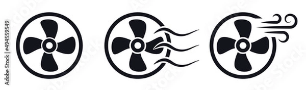 Obraz Fan ventilator propeller vector icon
