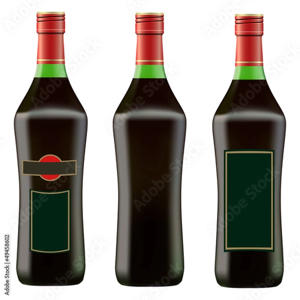 Obraz green bottle of red martini