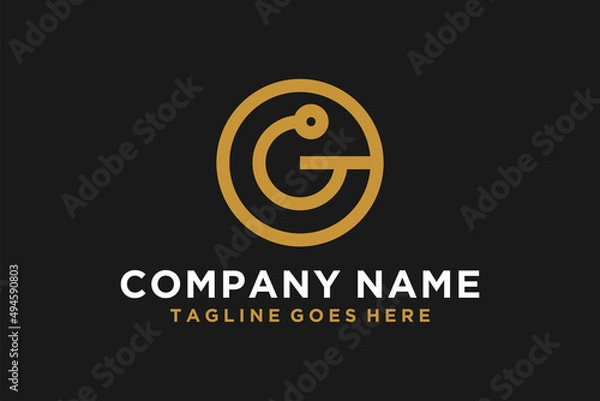 Obraz Initials Monogram G and C logo design