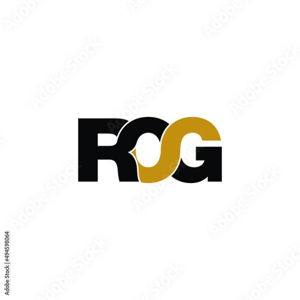 Obraz ROG letter monogram logo design vector