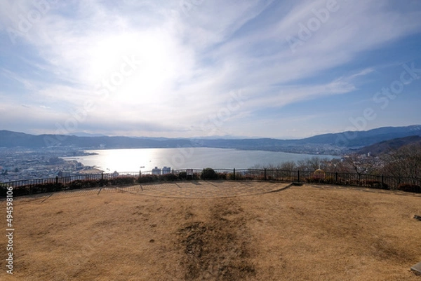 Obraz 長野県諏訪市立石公園からの諏訪湖