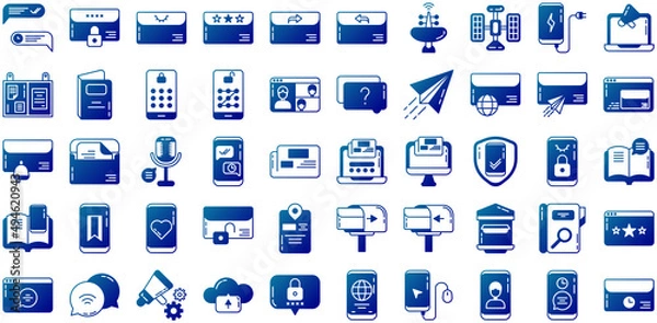 Fototapeta communication icon set