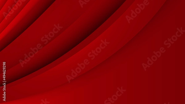 Obraz Abstract red vector background with stripes dots circles waves